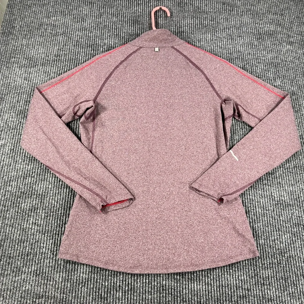 Nike Womens Shirt 1/4 Zip Pullover Medium Purple Long Sleeve Dri-Fit Activewear